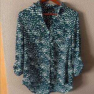 Forest Green Printed Button-Down Shirt - FORtwelveNY